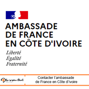 Moyens de contact de l'ambassade de France en Côte d'Ivoire
