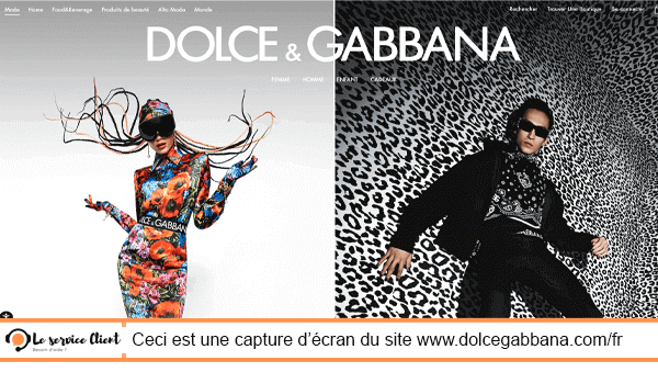 Contacter le service client Dolce & Gabbana en ligne