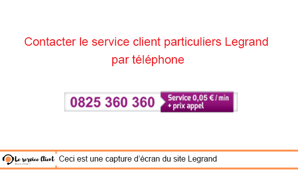 Numéro de téléphone Legrand