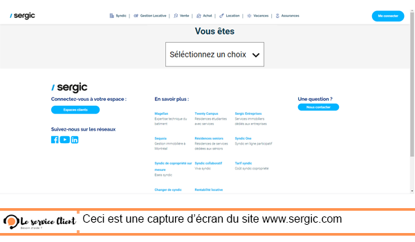 Joindre le service client Sergic par mail via le formulaire de contact en ligne