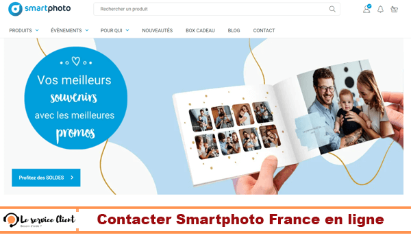 Les moyens de contact disponibles sur le site smartphoto France