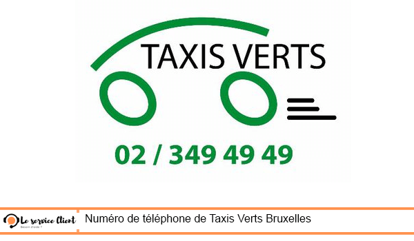Numéro de téléphone de Taxis Verts Bruxelles.